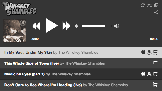 The Whiskey Shambles Music Player